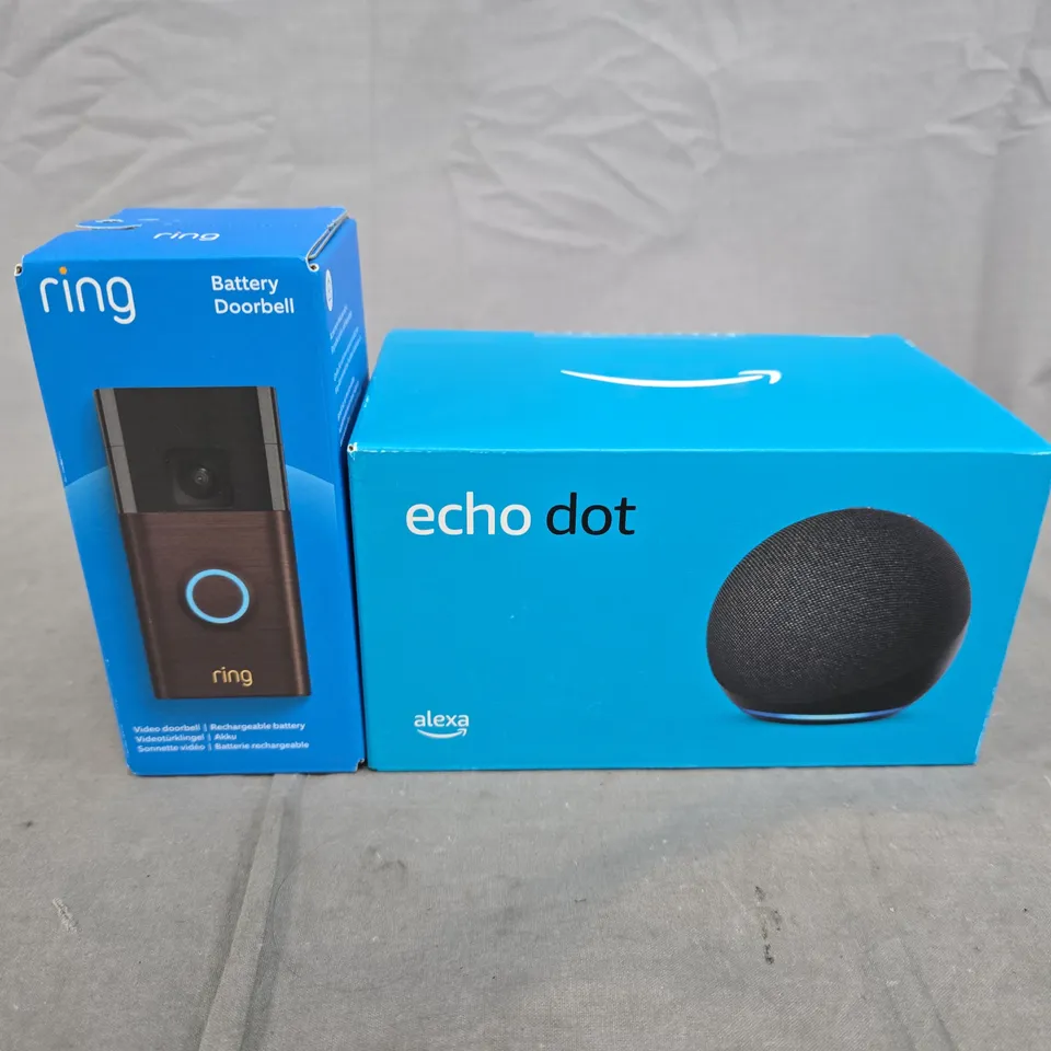RING 3RD GEN DOORBELL AND ECHO DOT