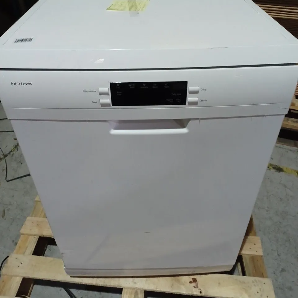 JOHN LEWIS FREESTANDING SLIMLINE DISHWASHER, WHITE - COLLECTION ONLY 