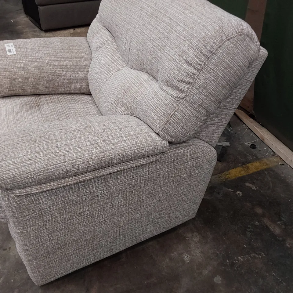 QUALITY BRITISH DESIGNER G PLAN STRATFORD EASY CHAIR LOOM SHALE FABRIC 