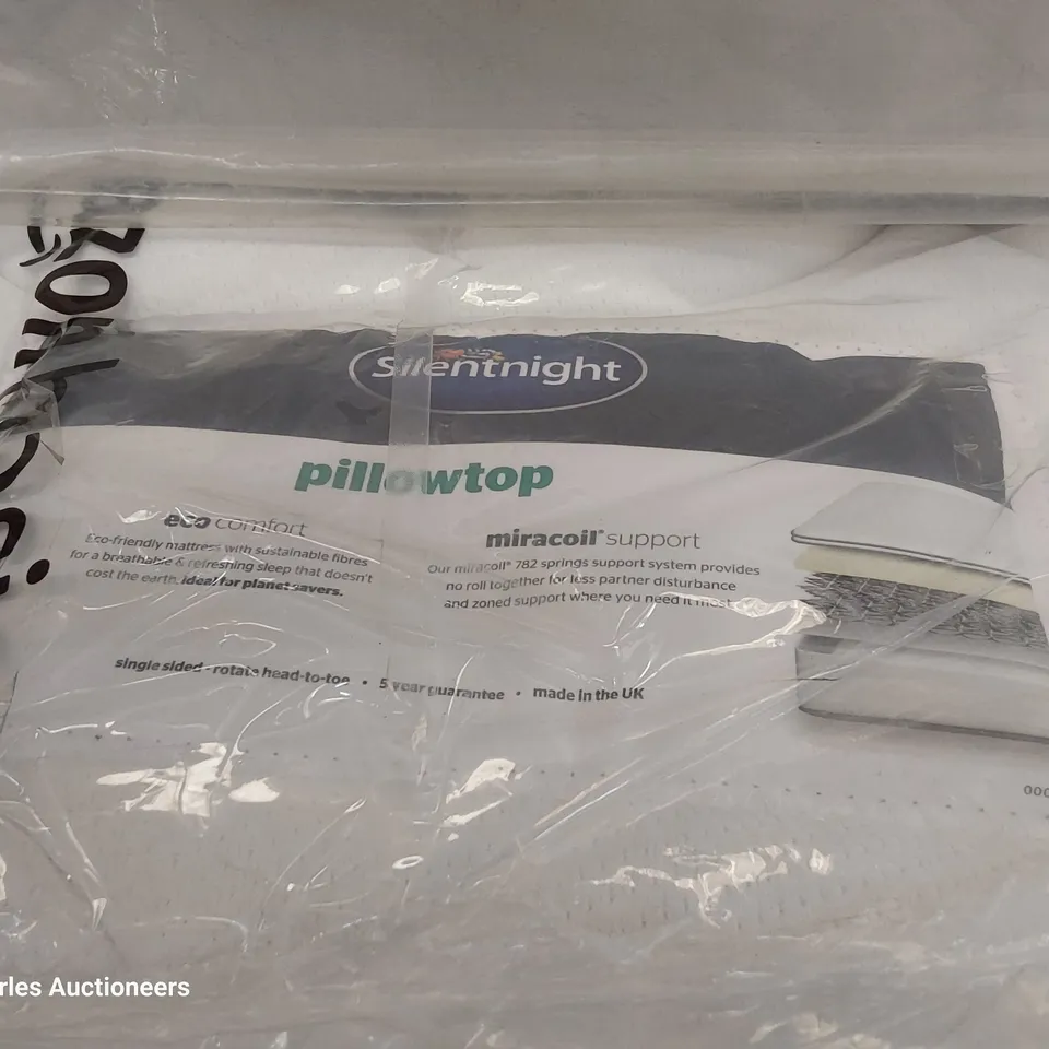 BAGGED 5' KINGSIZE SILENTNIGHT ECO COMFORT LUXURY MIRACOIL PILLOWTOP MATTRESS