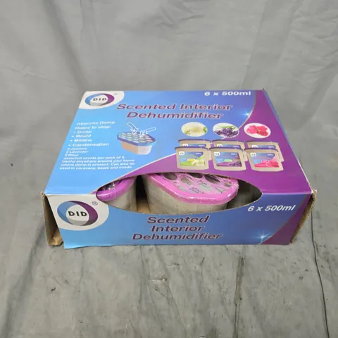 BOXED DID SCENTED INTERIOR DEHUMIDIFIERS (6X500ML)