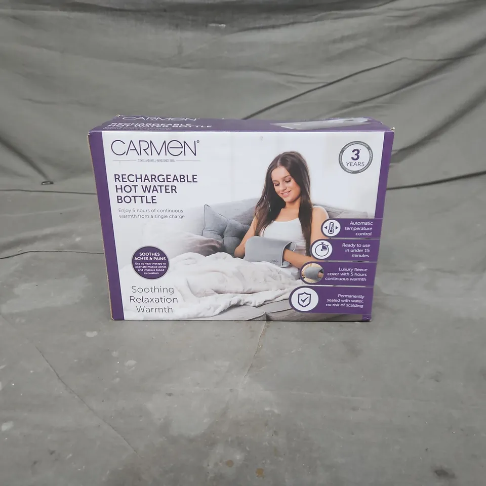 CARMEN RECHARGEABLE HOT WATER BOTTLE – BOXED