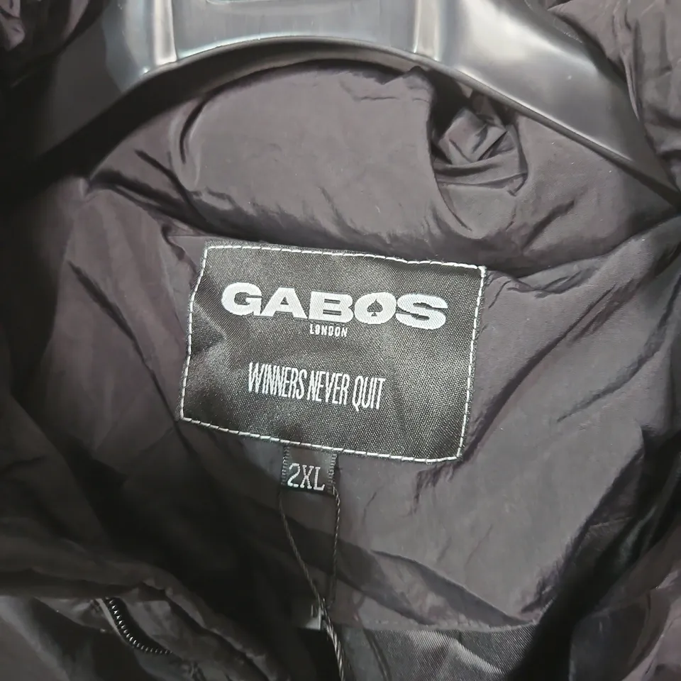 GABOS LONDON PUFFER JACKET – MEN'S BLACK, UK XXL (2XL)