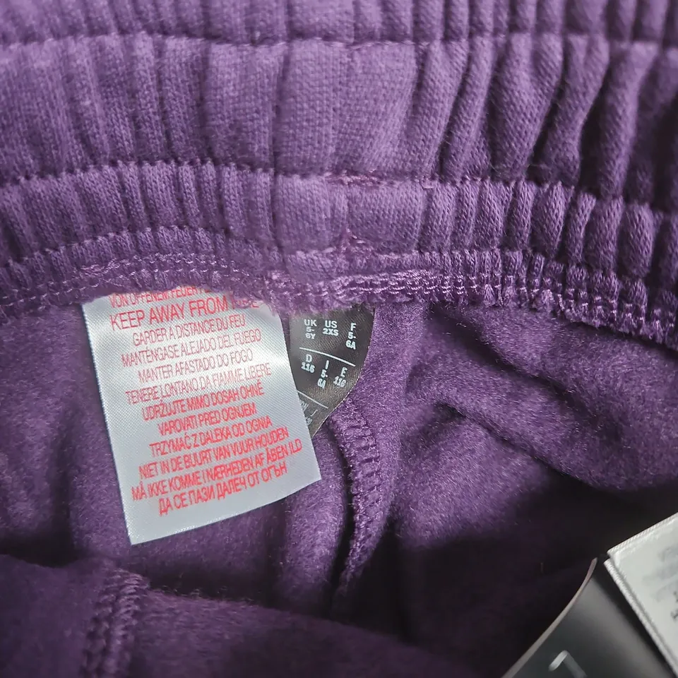 ADIDAS PURPLE JOGGERS AGE 5 TO 6 YEARS 
