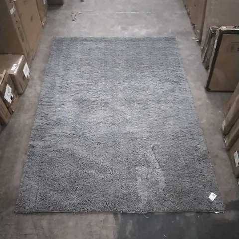 HABITAT COSY FLINT GREY SHAGGY RUG - 160X230CM