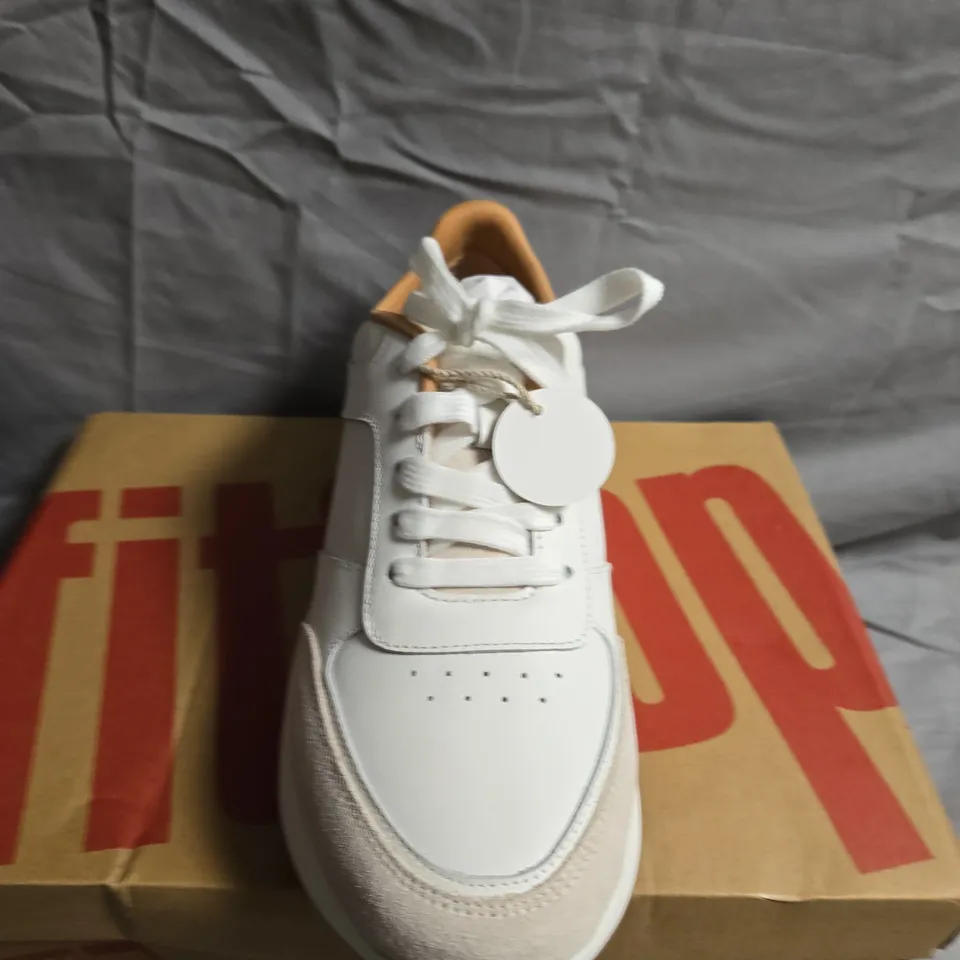 BOXED PAIR OF FITFLOP PLATFORM SNEAKERS - UK SIZE 5 