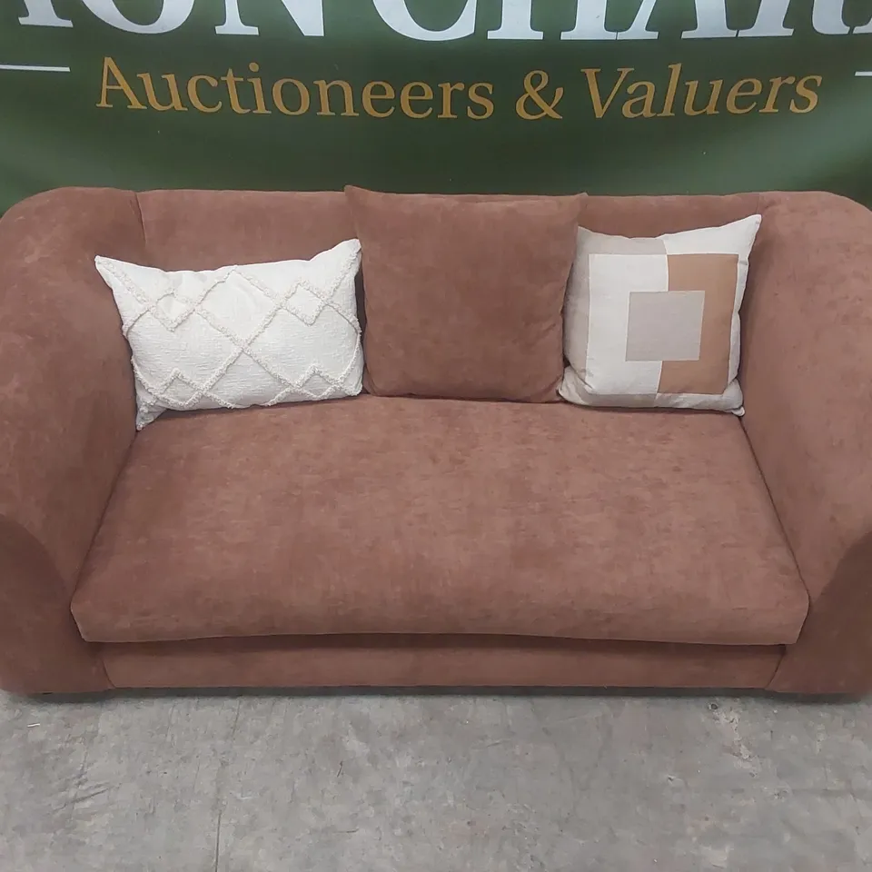 QUALITY DESIGNER FABRIC UPHOLSTERED 3 SEATER SOFA