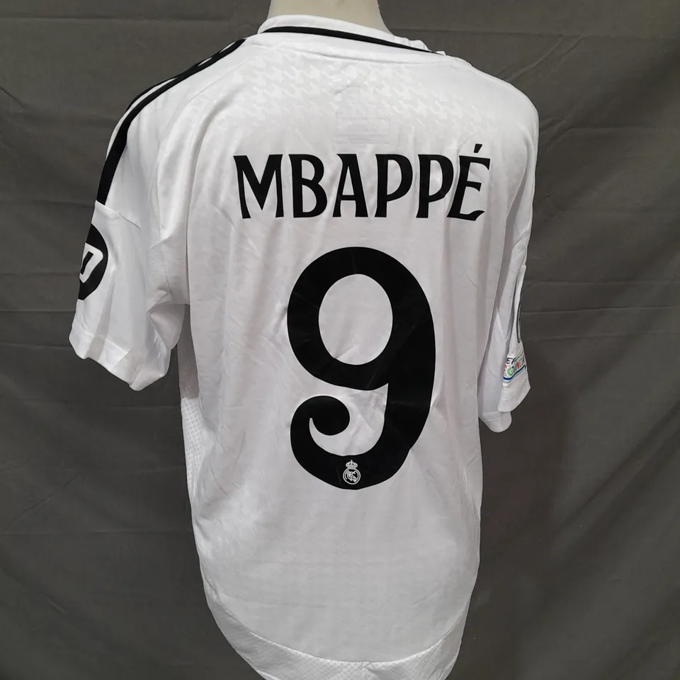 ADIDAS REAL MADRID FOOTBALL CLUB SHIRT - MBAPPE 9 - SMALL