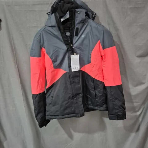 MOUNTAIN WAREHOUSE SNOW JACKET β GREY & RED, WATER RESISTANT, ISOTHERM WARMTH - SIZE 10