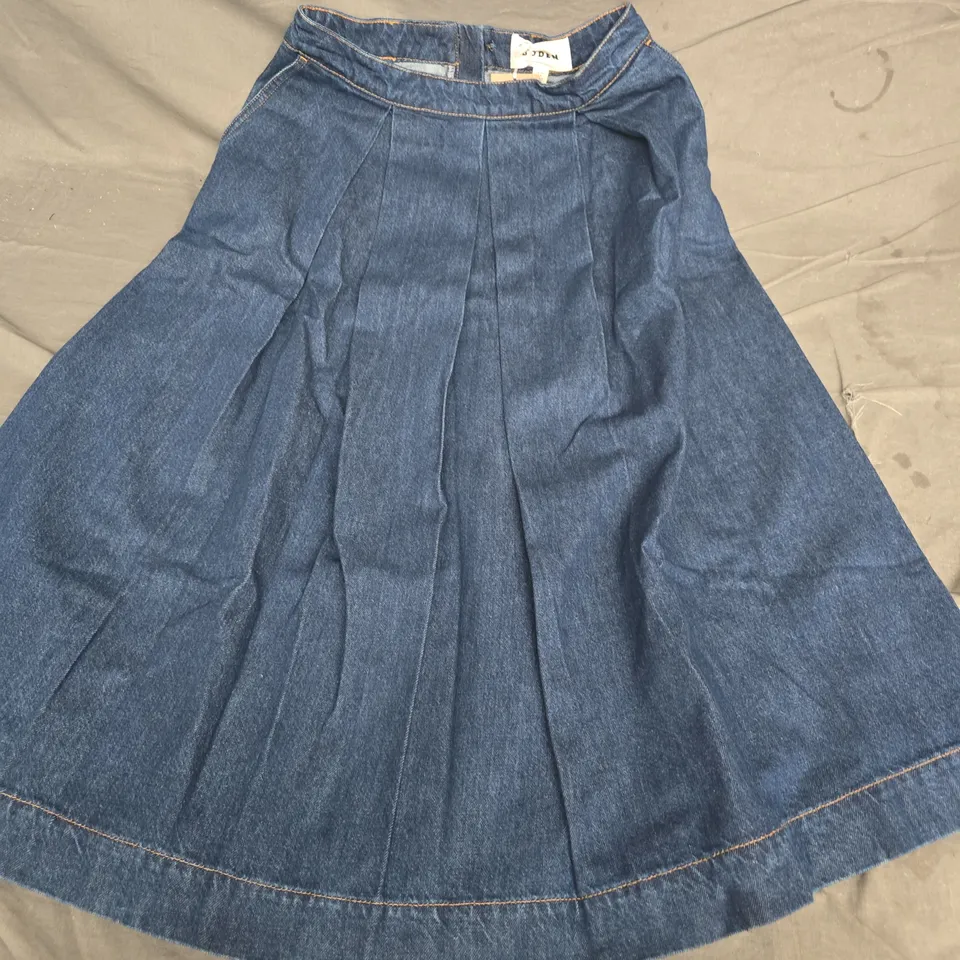 UK 10 BODEN DENIM SKIRT - DARK WASH