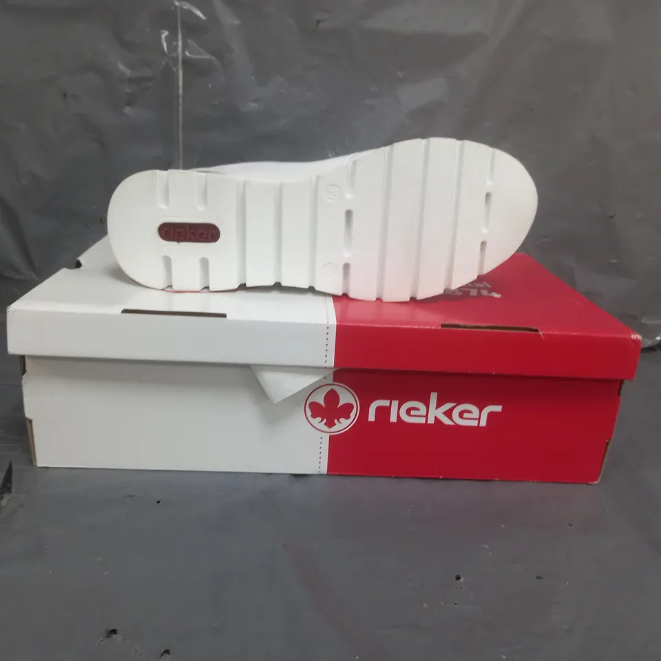 RIEKER WEDGE PLATFORM TRAINERS WHITE SIZE 6