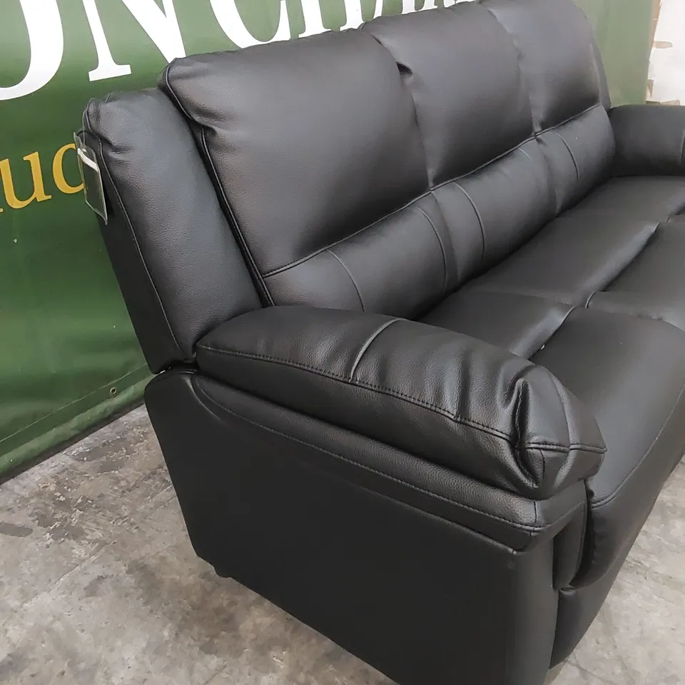 ALBION LUXURY FAUX LEATHER HIGH BACK 3 SEATER SOFA RRP £599