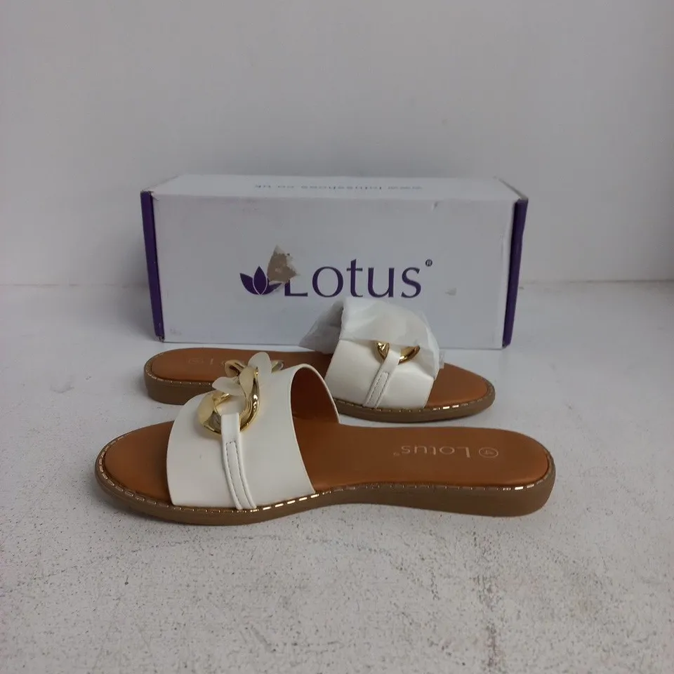 LOTUS WHITE SANDALS – UK4 (VERIFIED SIZE)