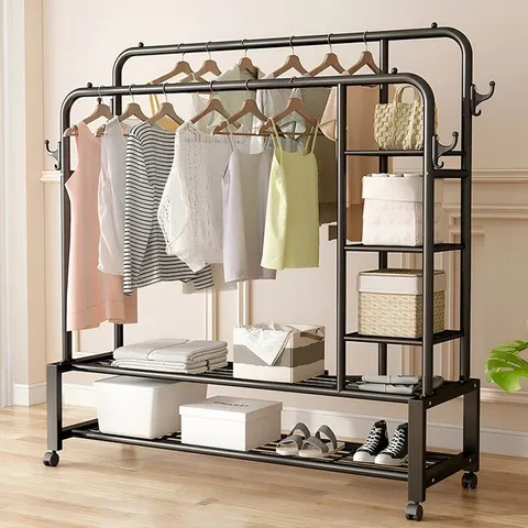 BOXED EIRNY 120CM ROLLING CLOTHING RACK (1 BOX)