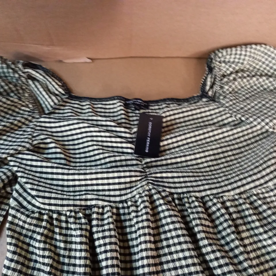 DOROTHY PERKINS YELLOW GINGHAM TEXTURED MIDI DRESS - 16