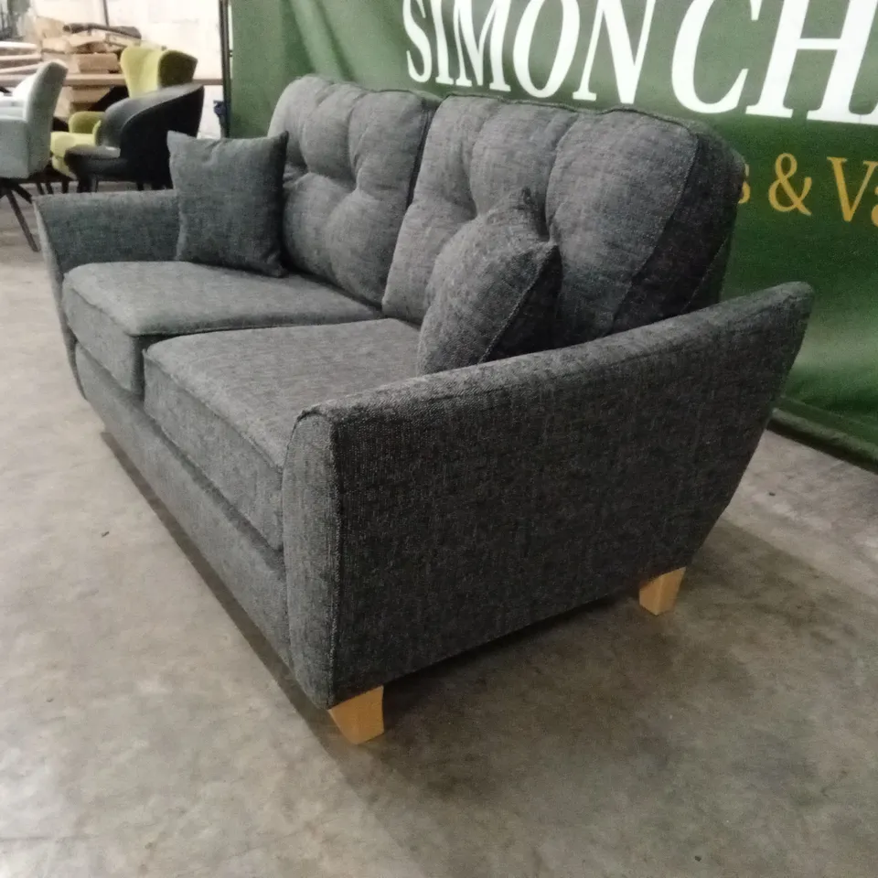 HALSTOW 2 SEATER FABRIC SOFA - CHARCOAL RRP £729