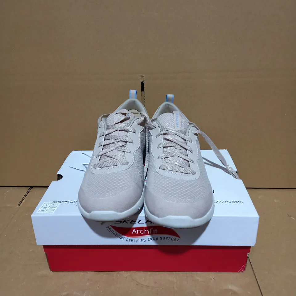 SKECHERS ARCH FIT REFINE TRAINERS TAUPE - SIZE 5.5 