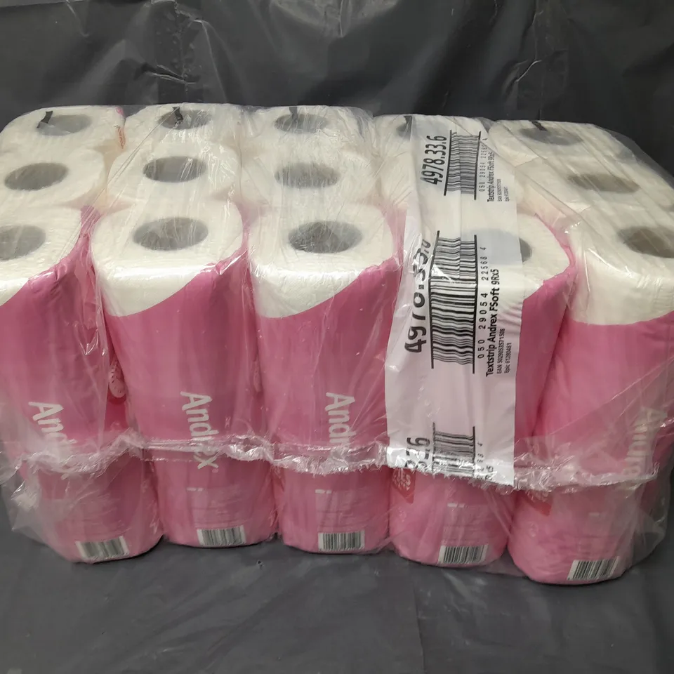 5 PACKS OF ANDREX FAMILY SOFT ROLLS (9 ROLLS PER PACK)