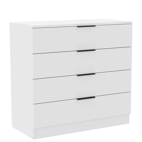 BOXED TREGA 4 DRAWER CHEST - WHITE (1 BOX)