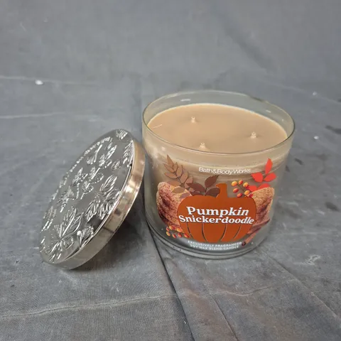 BATH&BODY WORKS PUMPKIN SNICKERDOODLE SOY WAX SCENTED CANDLE 