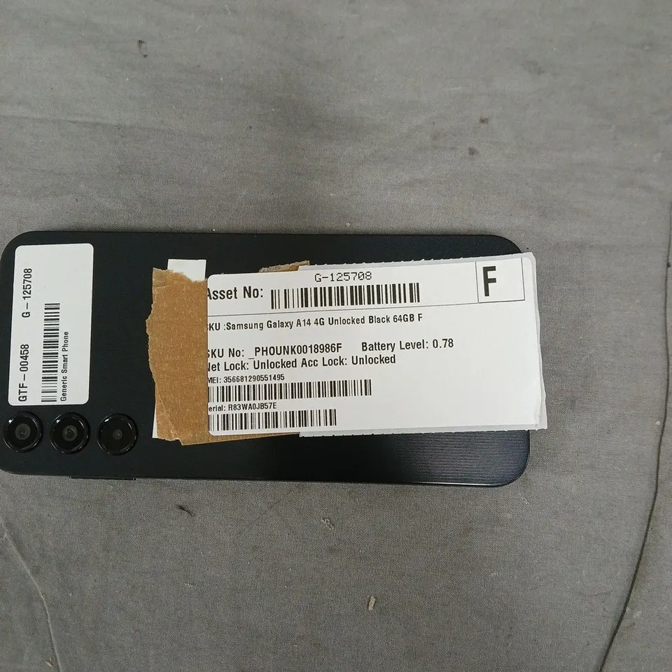 SAMSUNG GALAXY A14 4G BLACK 64GB UNLOCKED