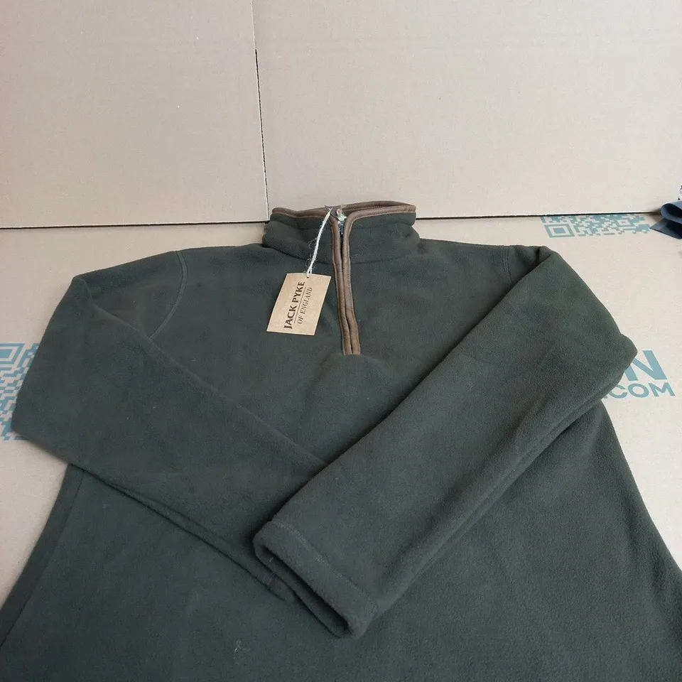 JACK PYKE OF ENGLAND COUNTRYWEAR LADIES FLEECE PULLOVER – DARK OLIVE – XL