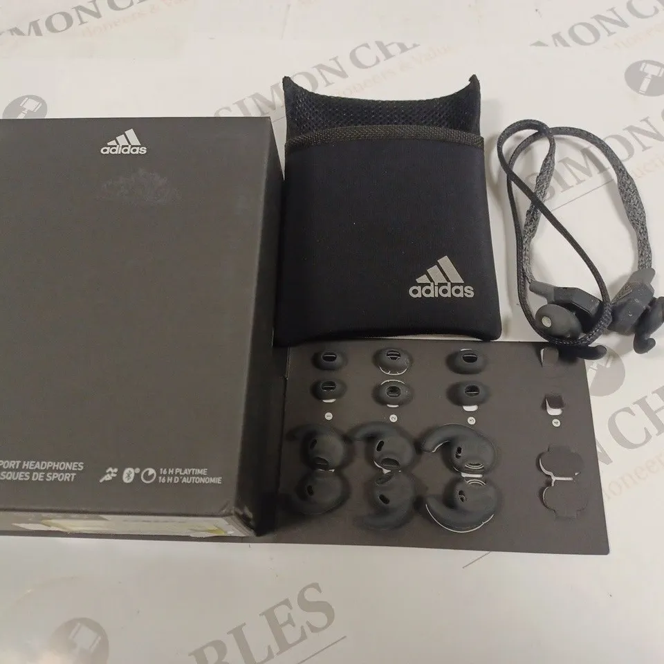 BOXED ADIDAS FWD-01 BLUETOOTH SPORT HEADPHONES - NIGHT GREY