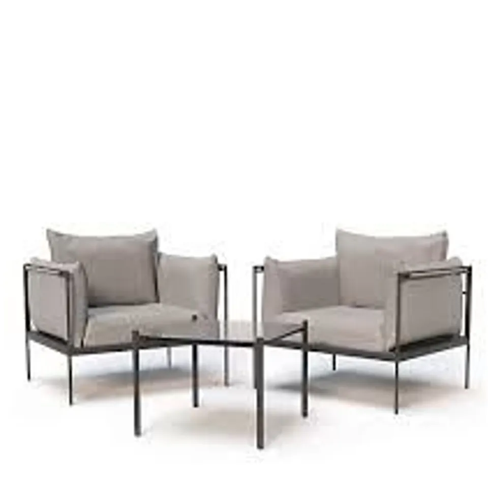 MY GARDEN STORIES OSLO COMFORT BISTRO SET - GREY