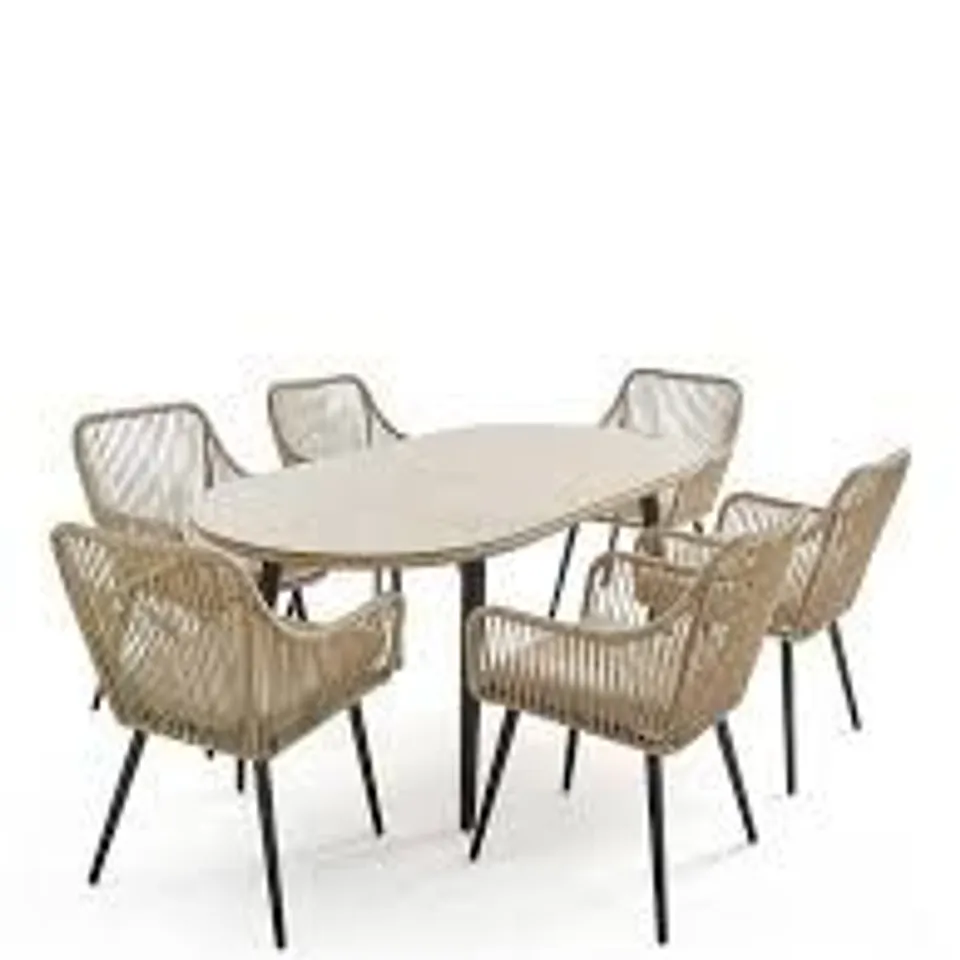 BOXED GRENEDA 6 SEATER DINING SET (3 BOXES) RRP £699
