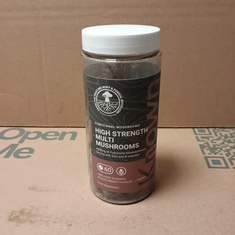 HIGH STRENGTH MULTI MUSHROOMS FOOD SUPPLEMENT 60 GUMMIES