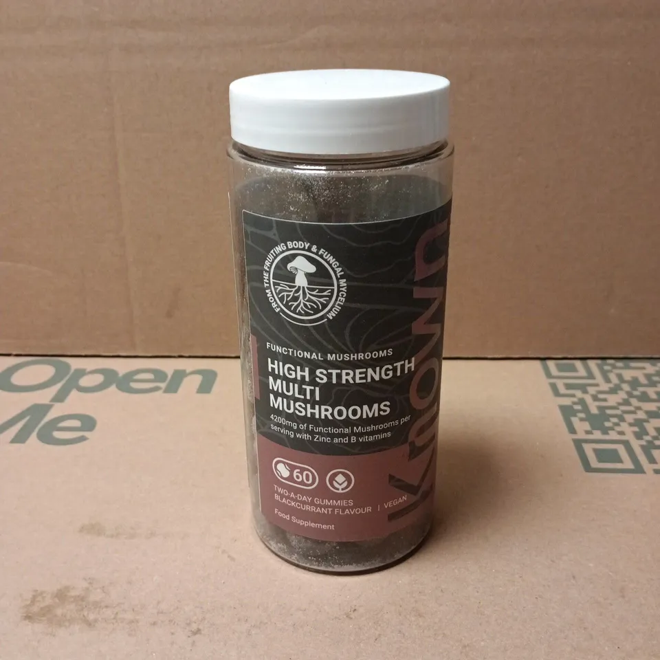 HIGH STRENGTH MULTI MUSHROOMS FOOD SUPPLEMENT 60 GUMMIES