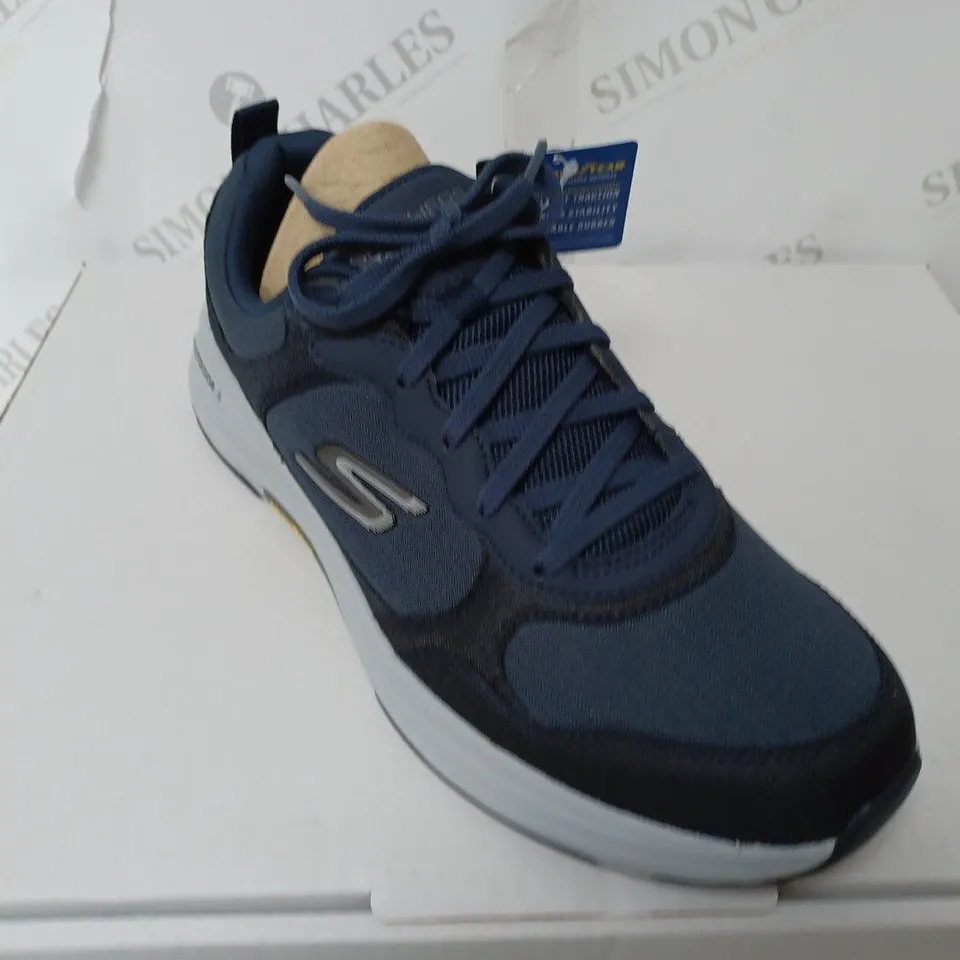 SKECHERS MEN'S GO WALK OUTDOOR WATER REPELLENT LACE UP TRAINERS - NAVY UK SIZE 8