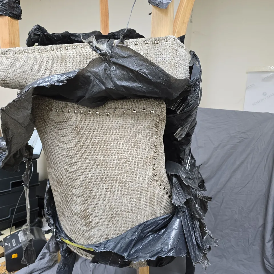 PAIR OF WARWICK CHUNKY WEAVE DINING CHAIRS - COLLECTION ONLY