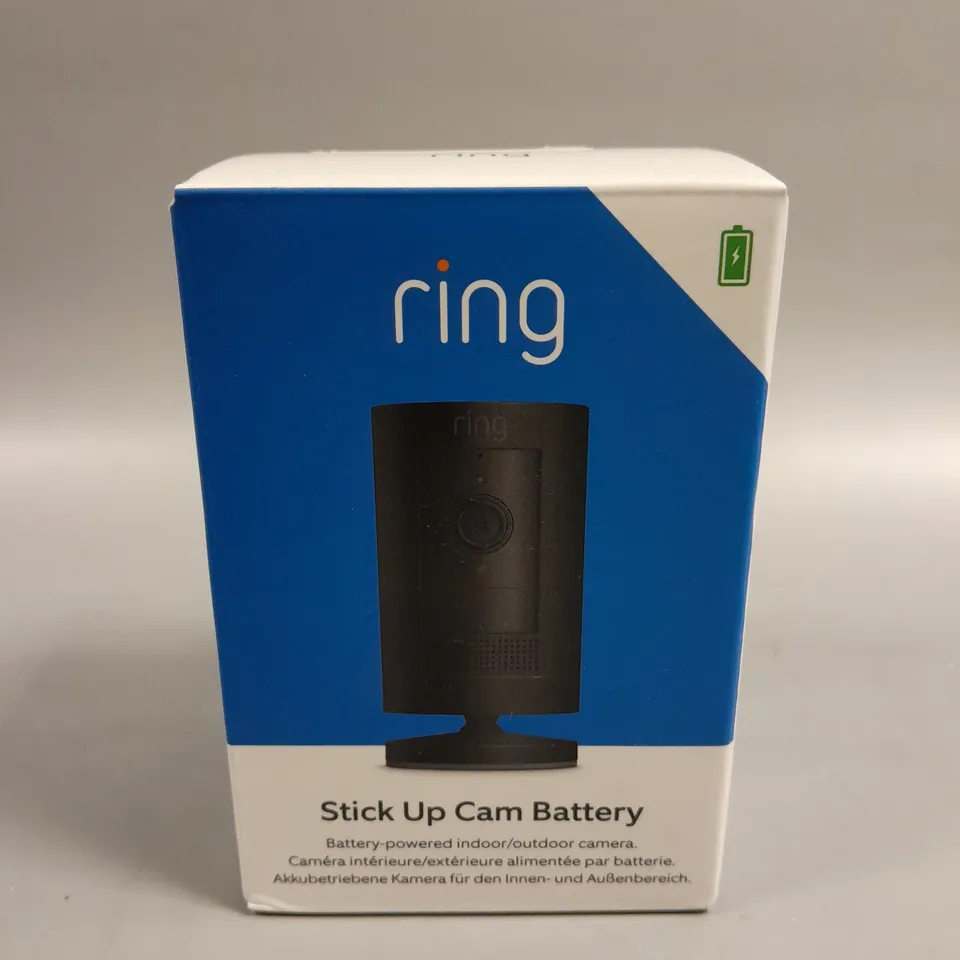 BOXED SEALED RING STICK UP BATTERY POWERED SECURITY CAMERA 