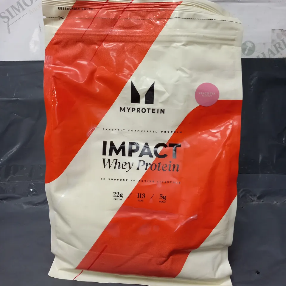 SEALED MYPROTEIN IMPACT WHEY PROTEIN IN PEACH TEA 1KG