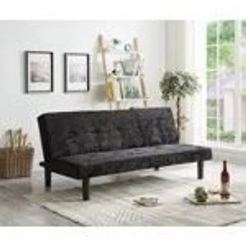 BOXED DIAMONDVILLLE 3 SEATER CLIC CLAC BLACK SOFA BED