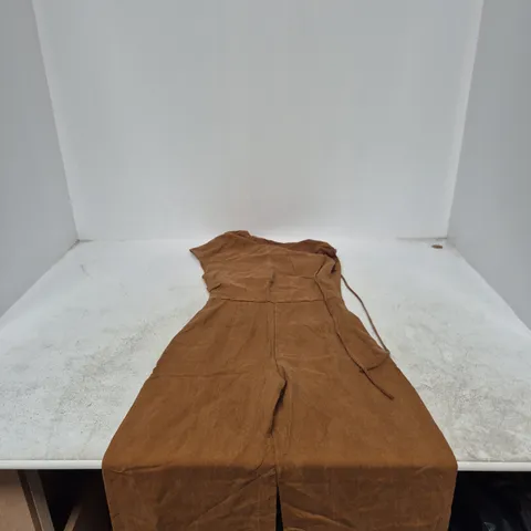 MNG BY MANGO BROWN JUMPSUIT/OVERALLS β UK SIZE S