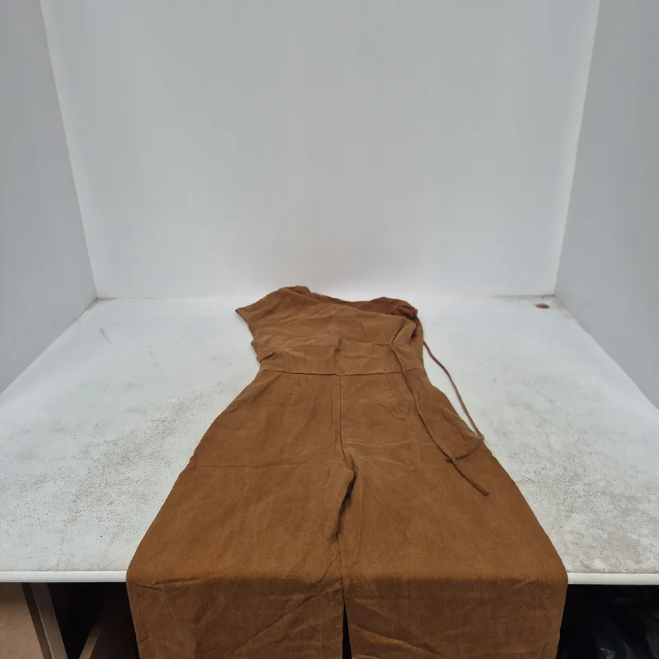 MNG BY MANGO BROWN JUMPSUIT/OVERALLS – UK SIZE S