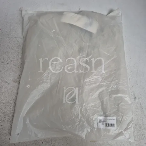 BAGGED REASN STONE CONTRAST PIPING FUNNEL NECK JACKET – UK 16 (EU 44 US 12)