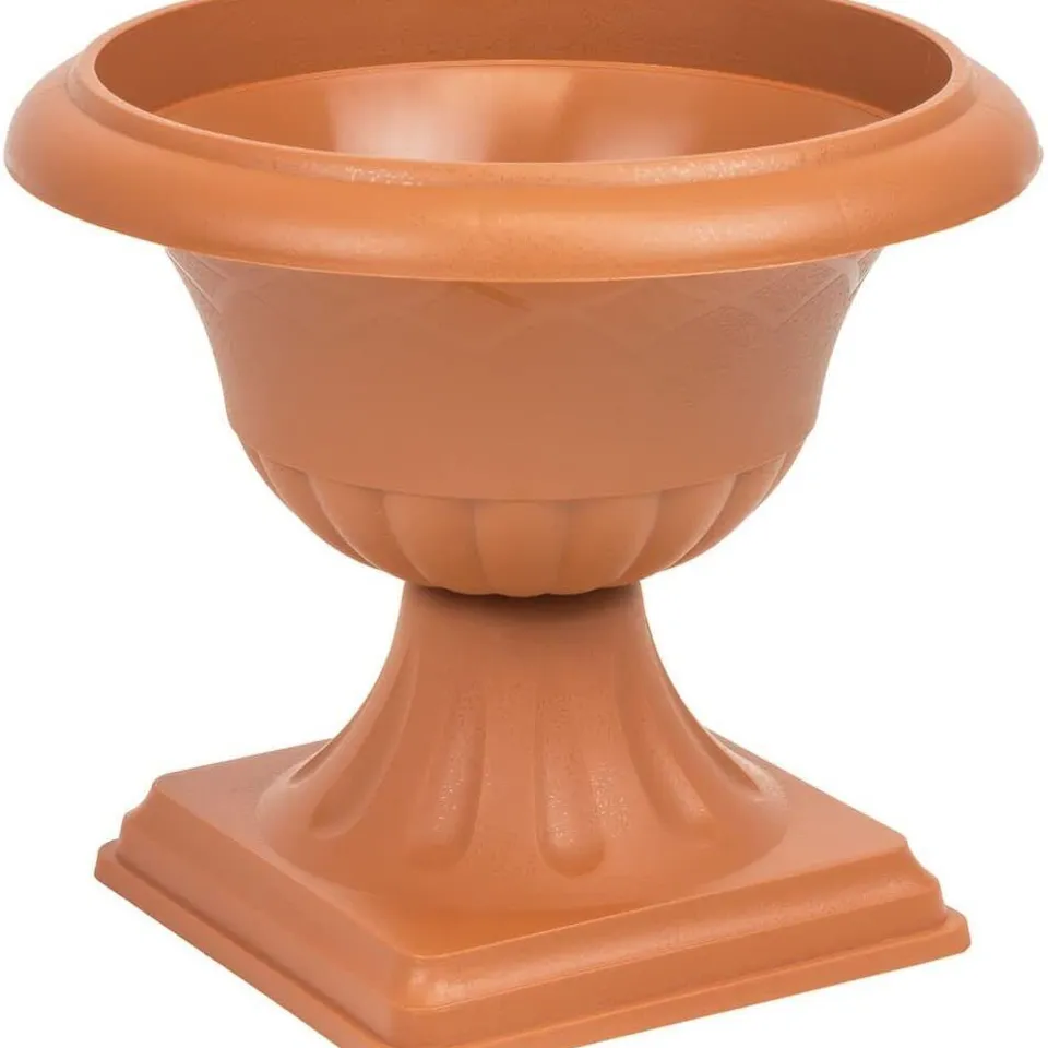 BOXED PROSPERPLAST OUTDOOR GARDEN ATENA VASE FLOWER PLANT POT D45 X H40CM, TERRACOTTA