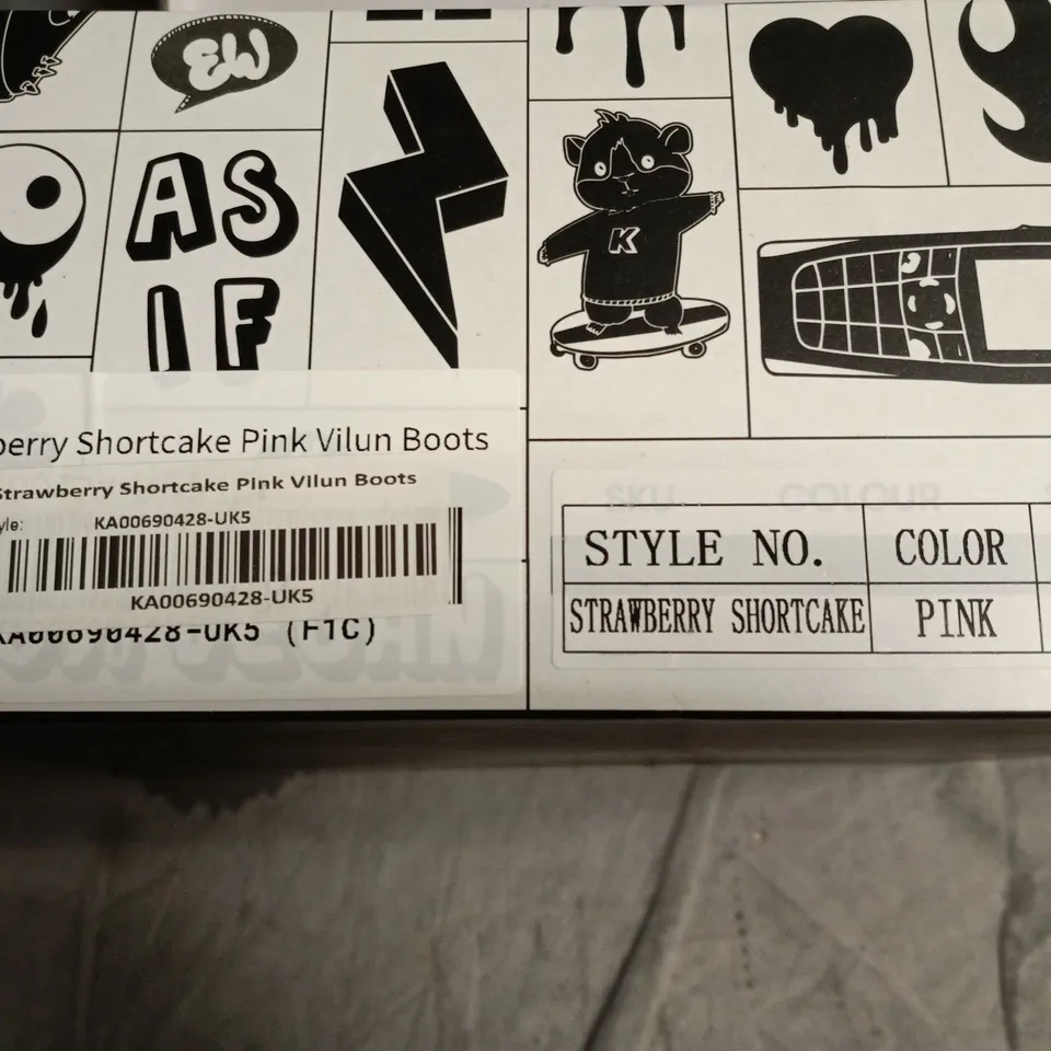 STRAWBERRY SHORTCAKE PINK BOOTS – UK 5