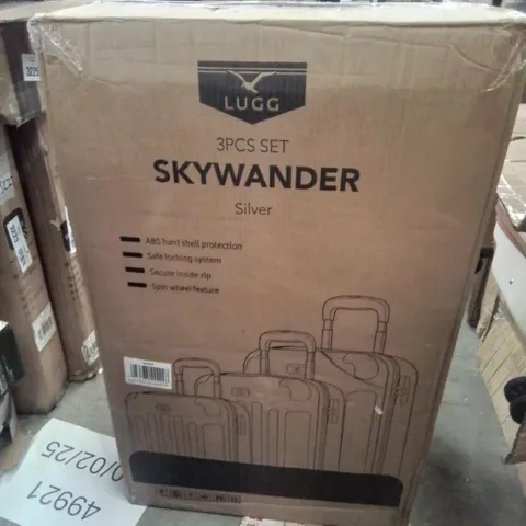 BOXED 3PCS SKYWANDER SILVER LUGGAGE SET