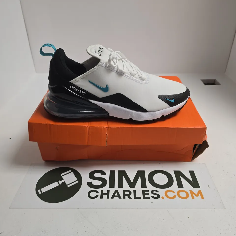BOXED PAIR OF NIKE AIR MAX 270G TRAINERS IN WHITE - UK 9