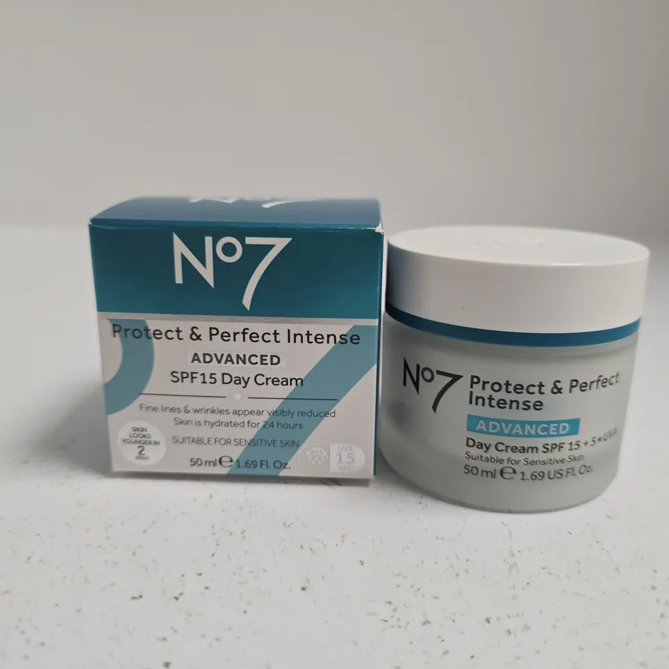 BOXED NO7 PROTECT & PERFECT ADVANCED SPF15 DAY CREAM (50ML)
