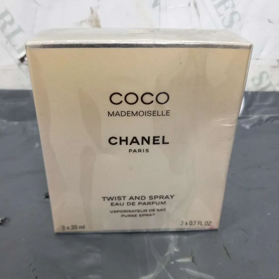 BOXED AND SEALED COCO CHANEL MADEMOISELLE TWIST AND SPRAY EAU DE PARFUM 3X20ML