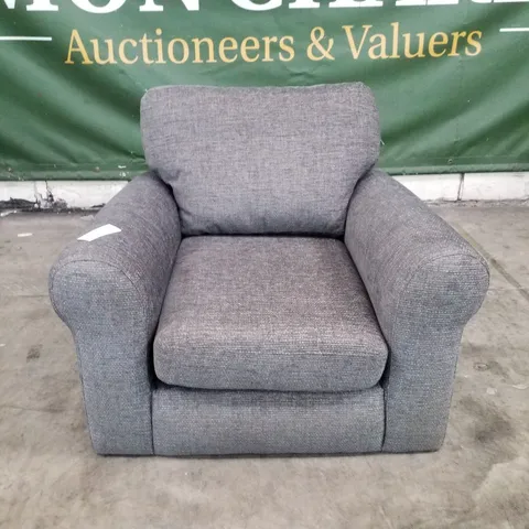QUALITY DESIGNER ARMCHAIR - DARK GREY FABRIC