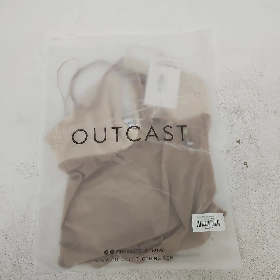 BAGGED OUTCAST AUBRI TOP IN BROWN - SMALL