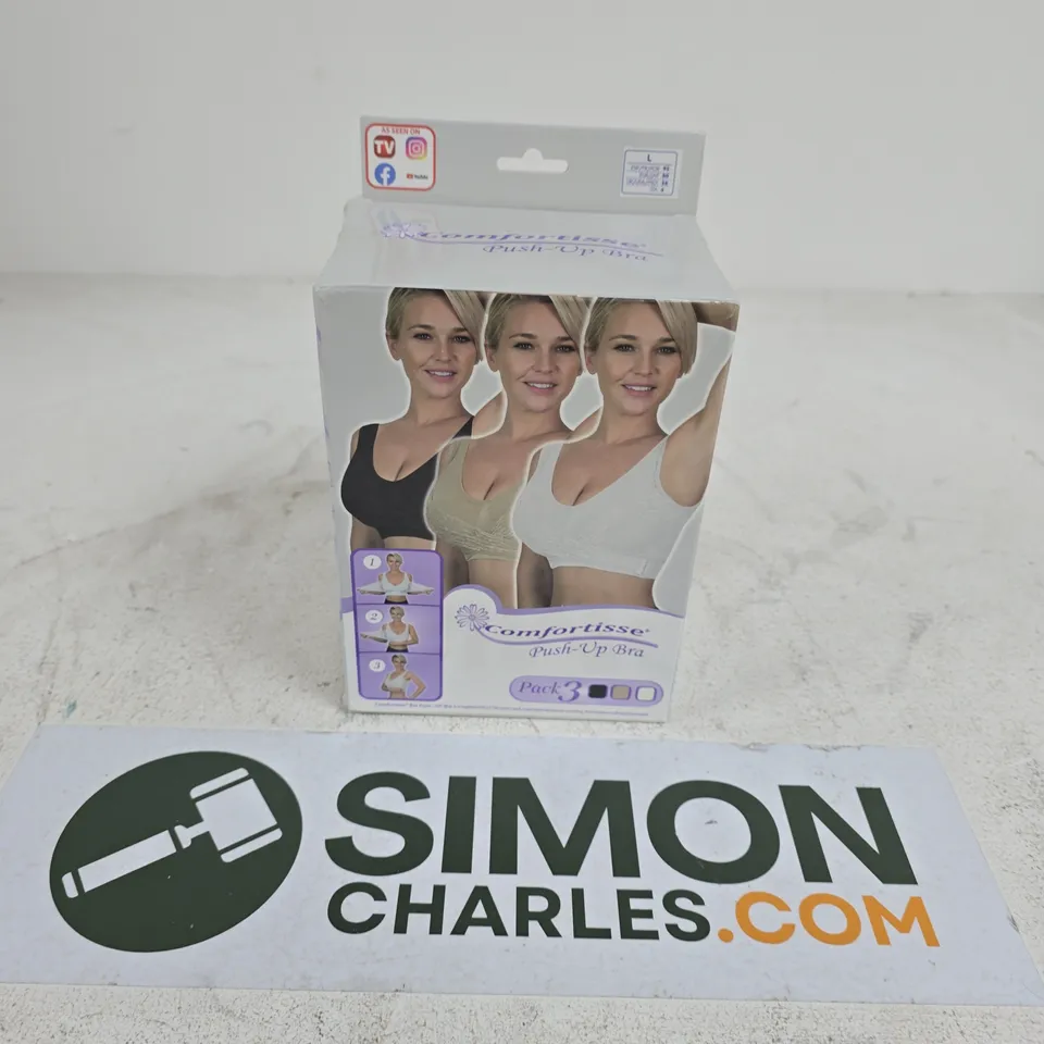 BOXED COMFORTISSE PUSH-UP BRA PACK OF 3 - LARGE
