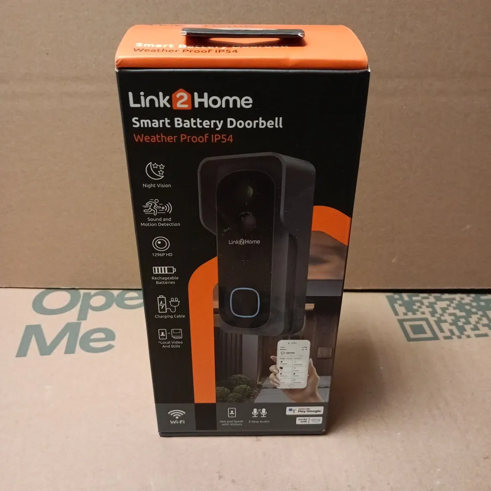 BOXED AND SEALED LINK2HOME SMART BATTERY DOORBELL