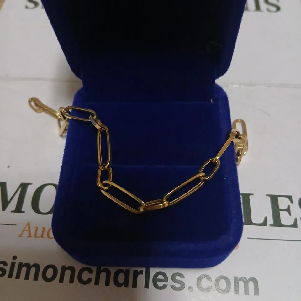 GOLD 9CT ITALIAN GOLD PAPERCLIP BRACELET 2.1G